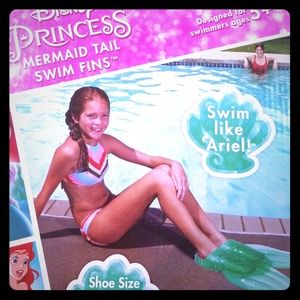 Mermaid tail swim fins